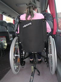 Befestigung Rollstühle im Reisebus